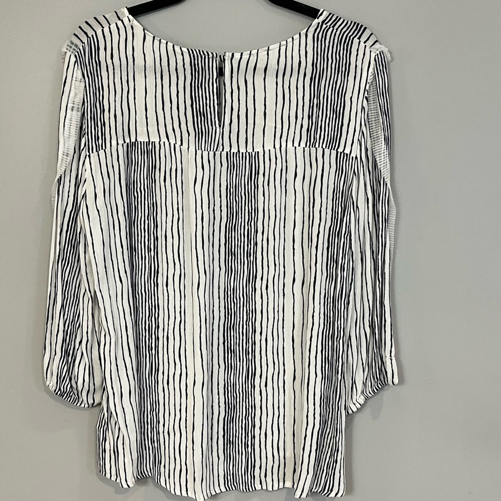 Striped Black and White Women's Top